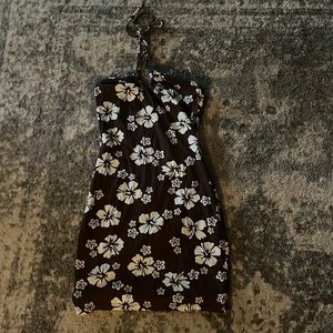 Brown halter top dress